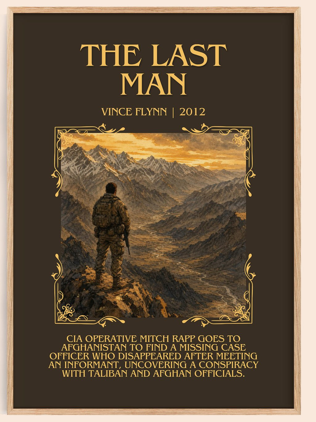 The Last Man Minimalist Book Poster by Vince Flynn – book poster