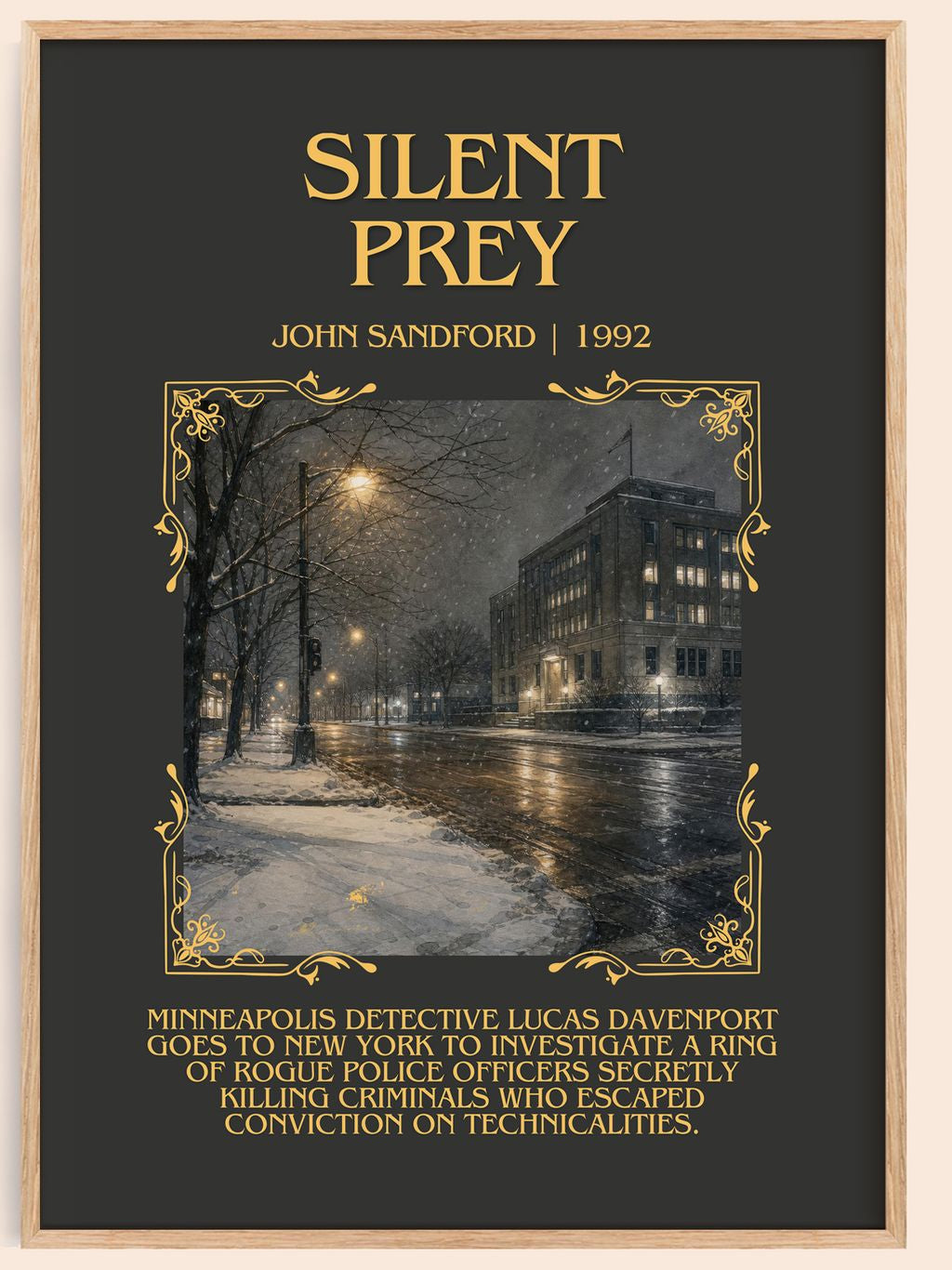 Silent Prey Minimalist Book Poster by John Sandford – book poster