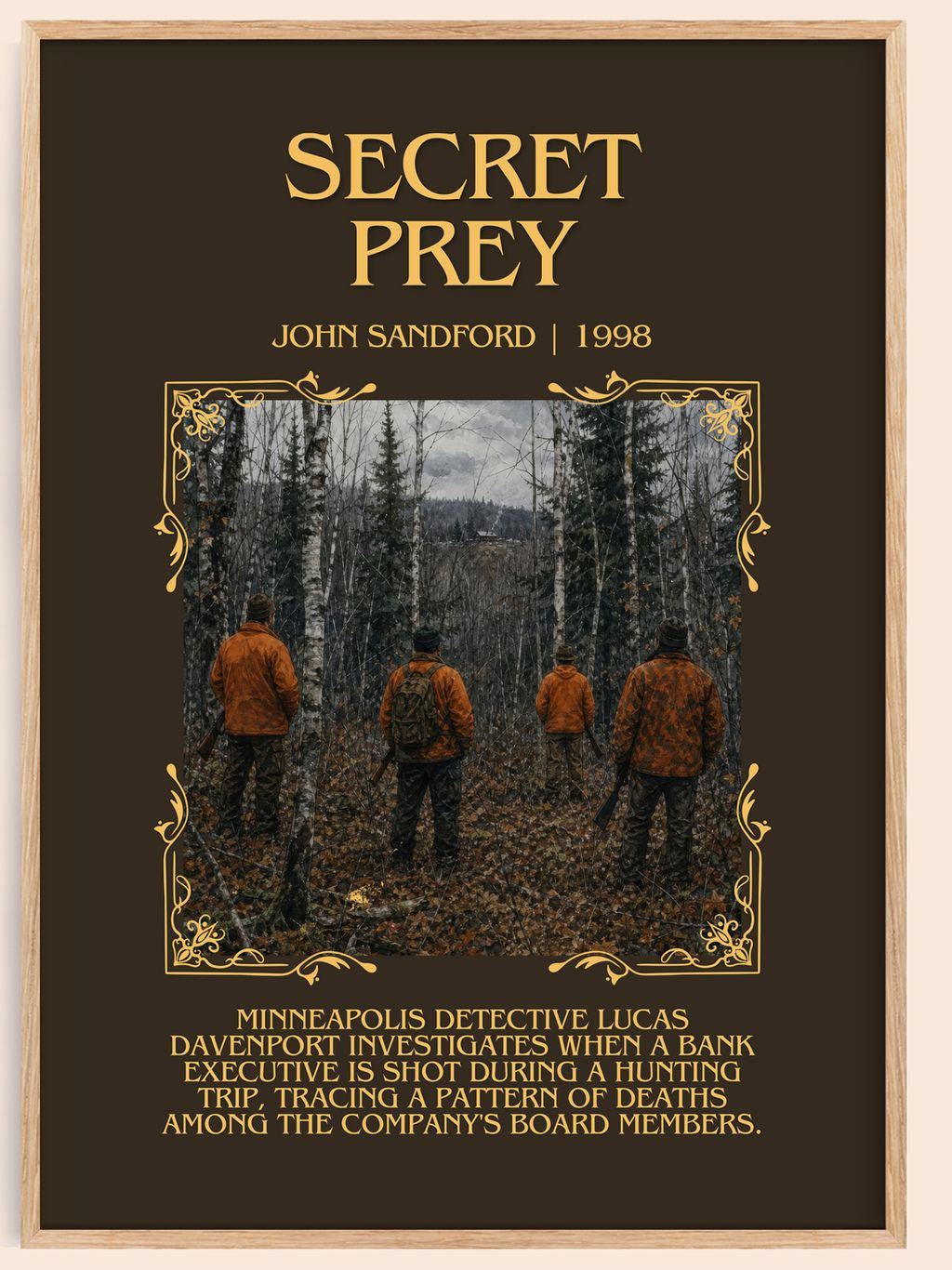 Secret Prey Minimalist Book Poster by John Sandford – book poster