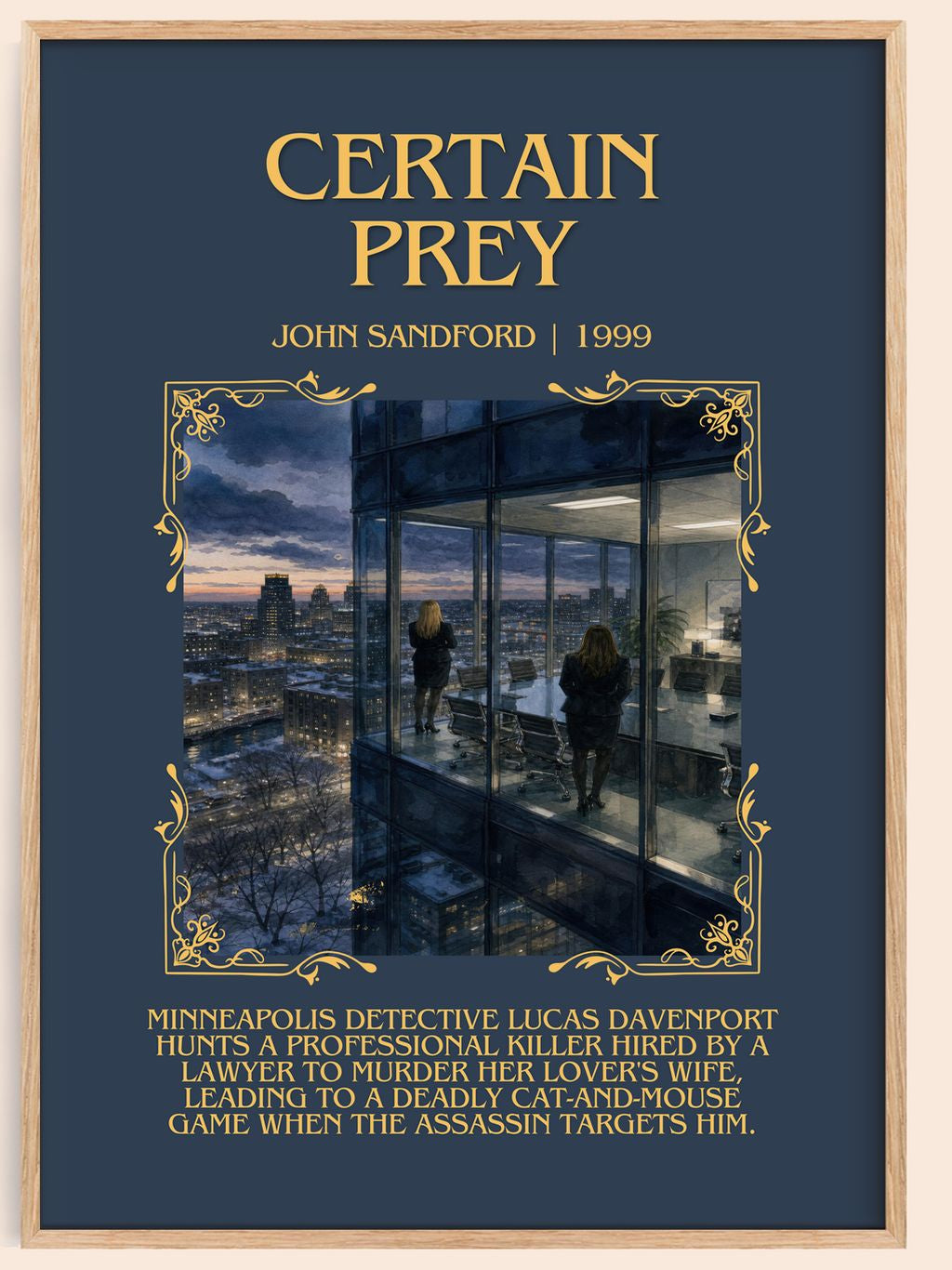 Certain Prey Minimalist Book Poster by John Sandford – book poster