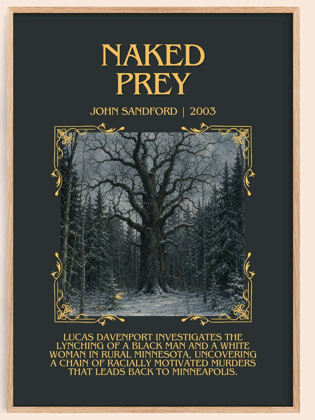 Naked Prey Minimalist Book Poster by John Sandford – book poster