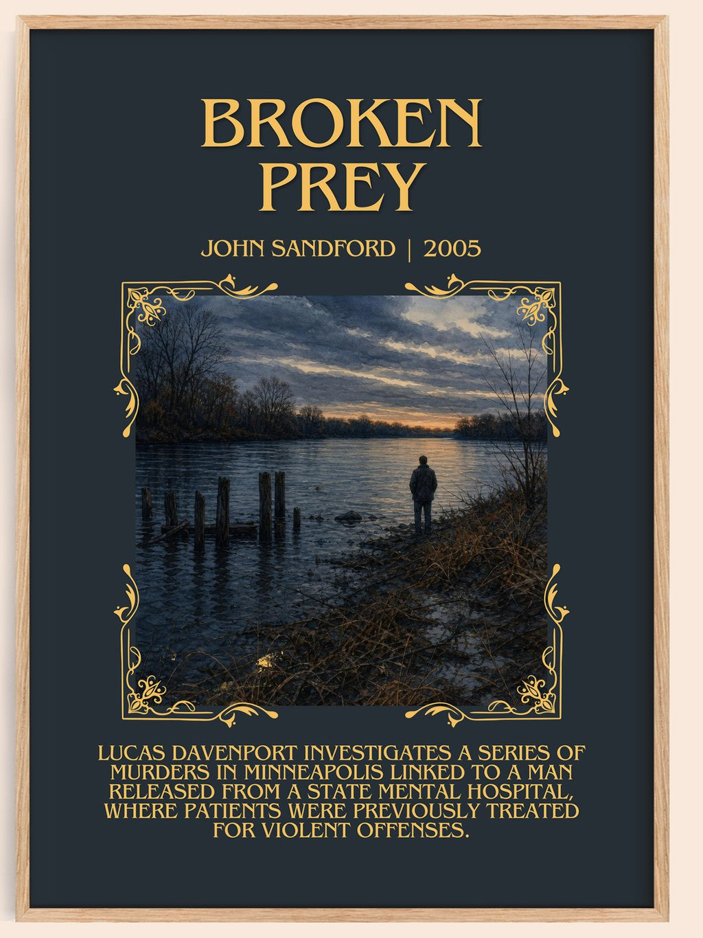 Broken Prey Minimalist Book Poster by John Sandford – book poster