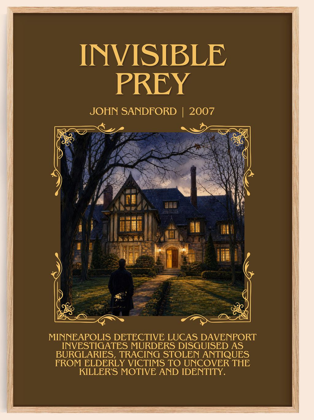 Invisible Prey Minimalist Book Poster by John Sandford – book poster