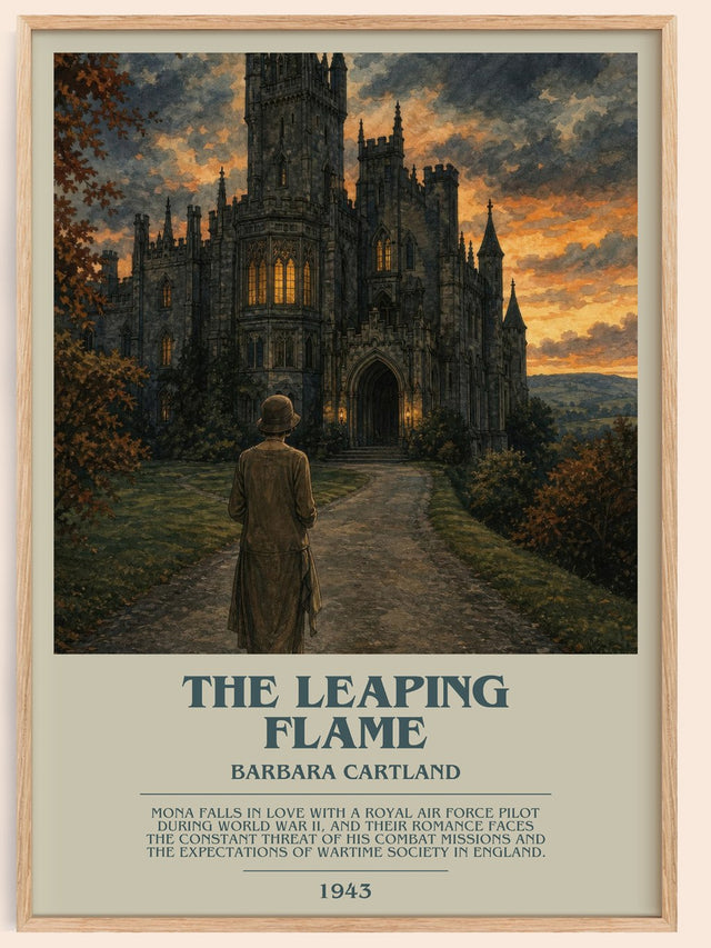 The Leaping Flame Bookish Wall Art by Barbara Cartland