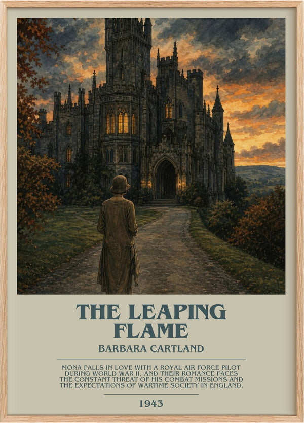 The Leaping Flame Bookish Wall Art by Barbara Cartland