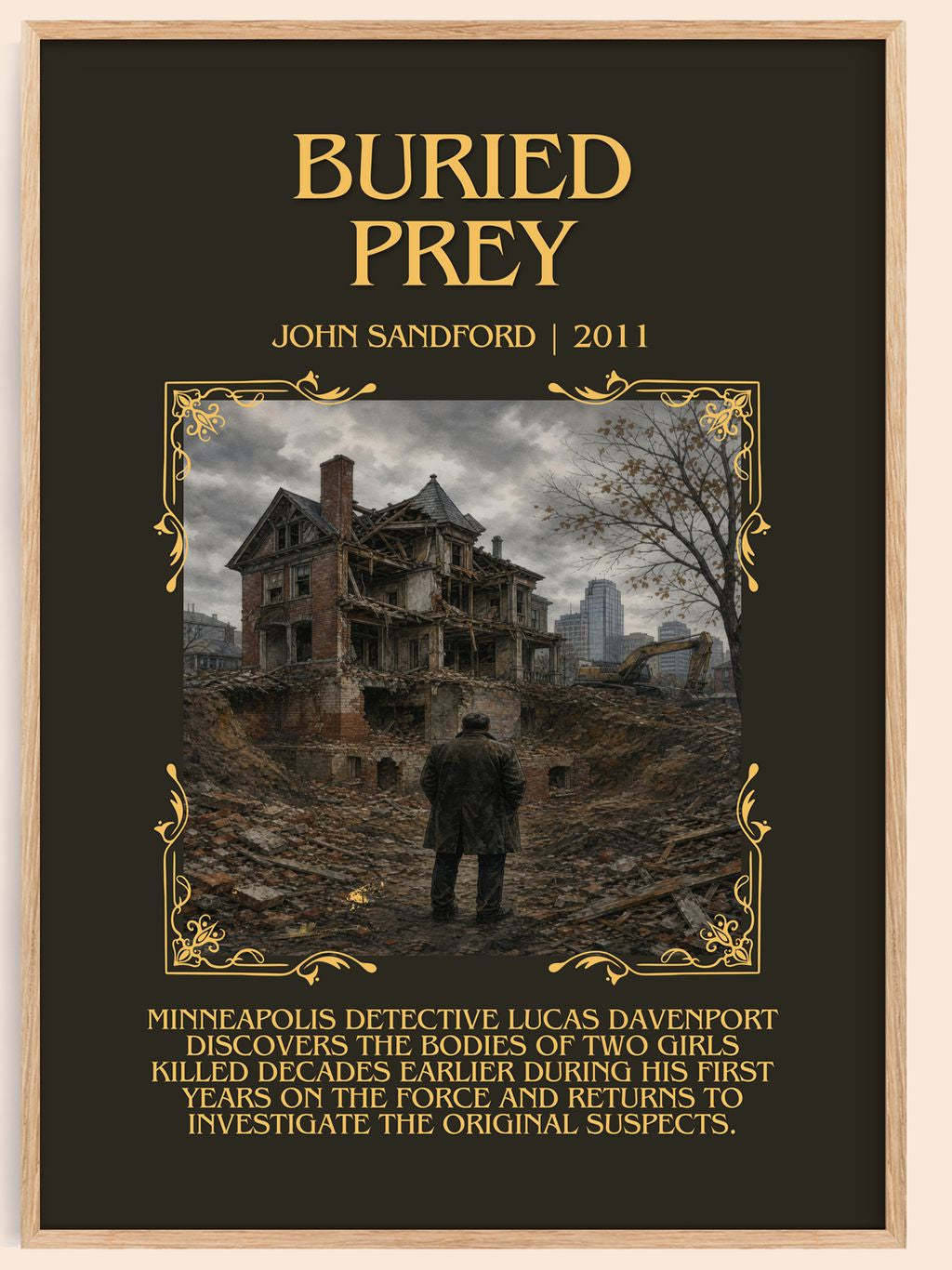 Buried Prey Minimalist Book Poster by John Sandford – book poster