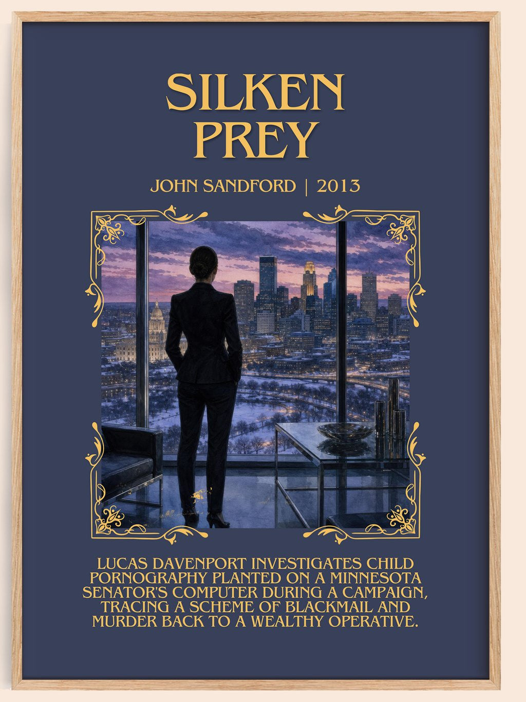 Silken Prey Minimalist Book Poster by John Sandford – book poster