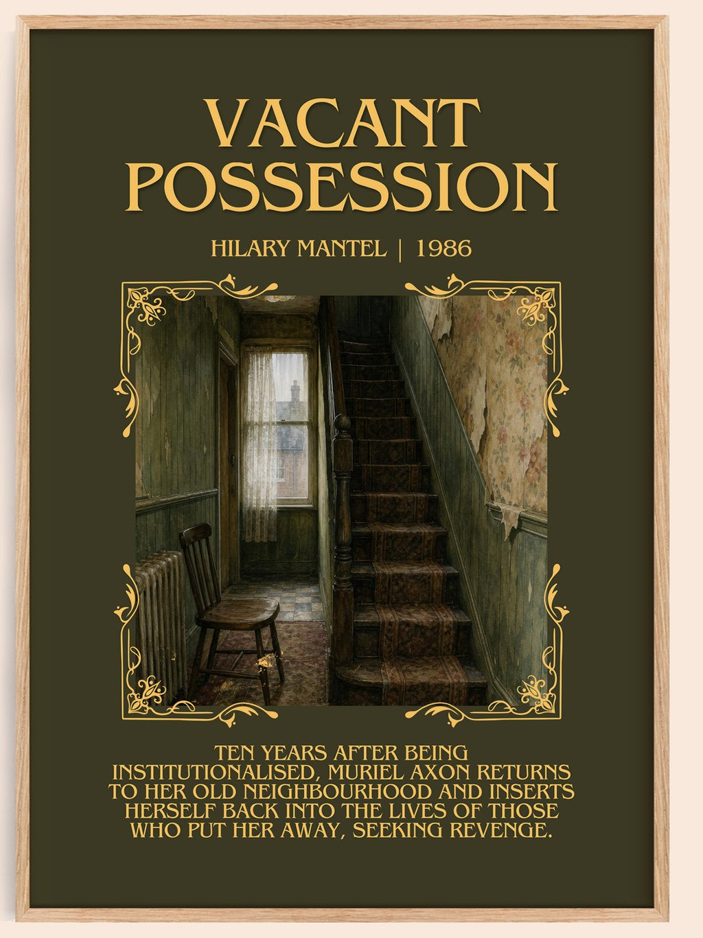 Vacant Possession Minimalist Book Poster by Hilary Mantel – book poster