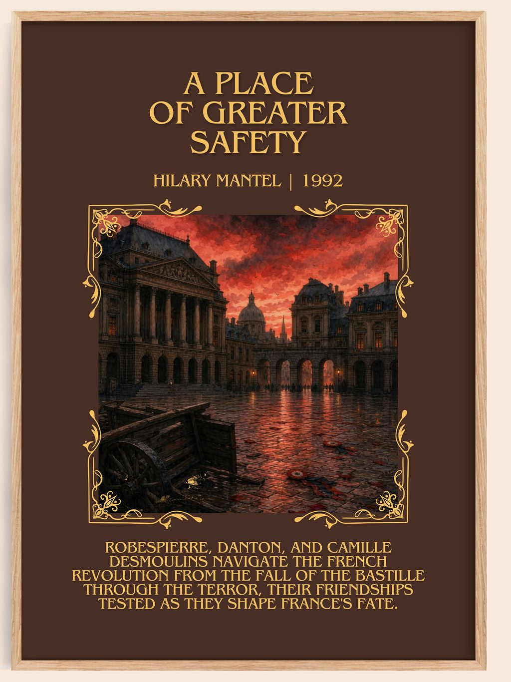 A Place of Greater Safety Minimalist Book Poster by Hilary Mantel – book poster