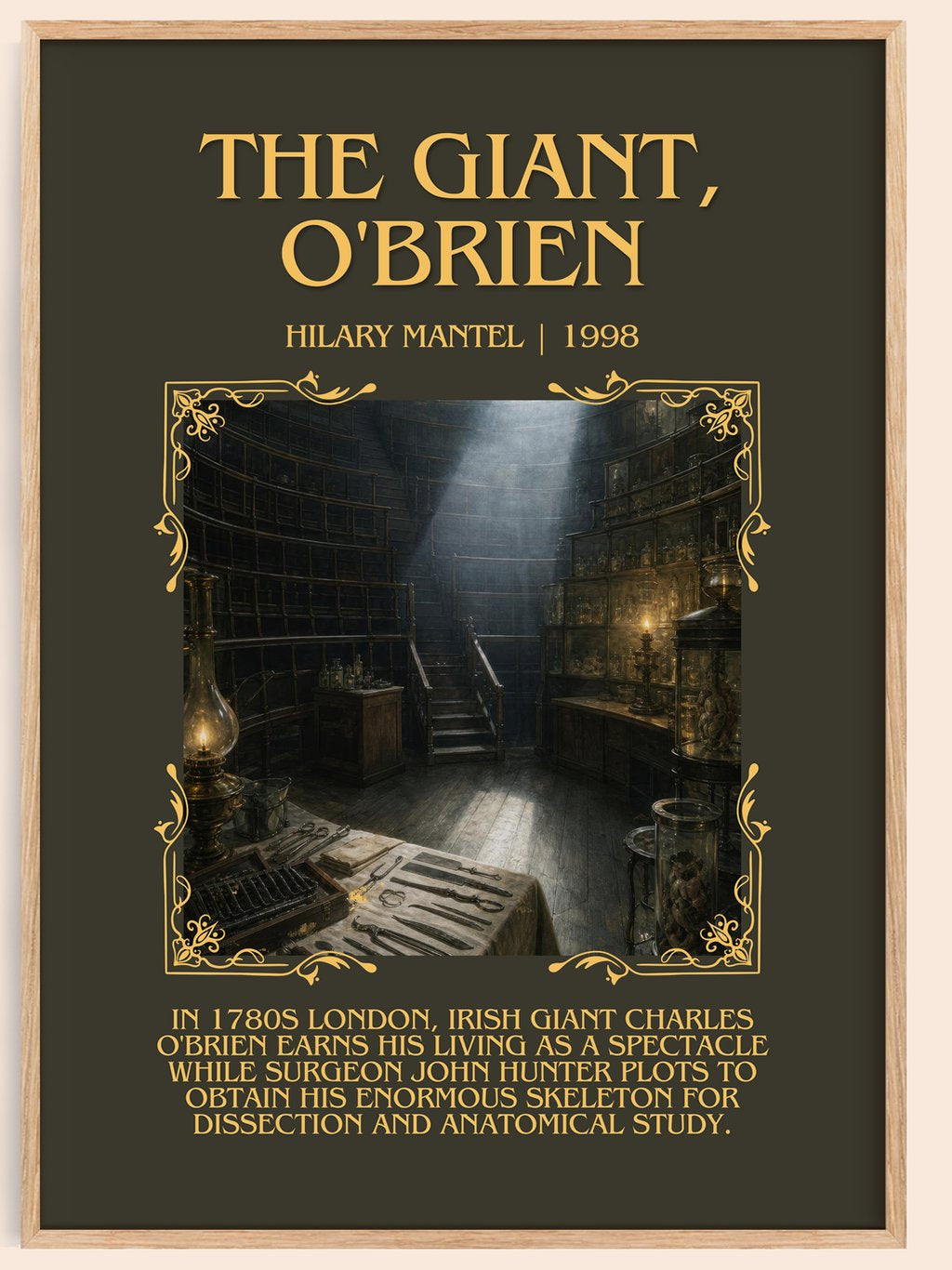 The Giant, O'Brien Minimalist Book Poster by Hilary Mantel – book poster