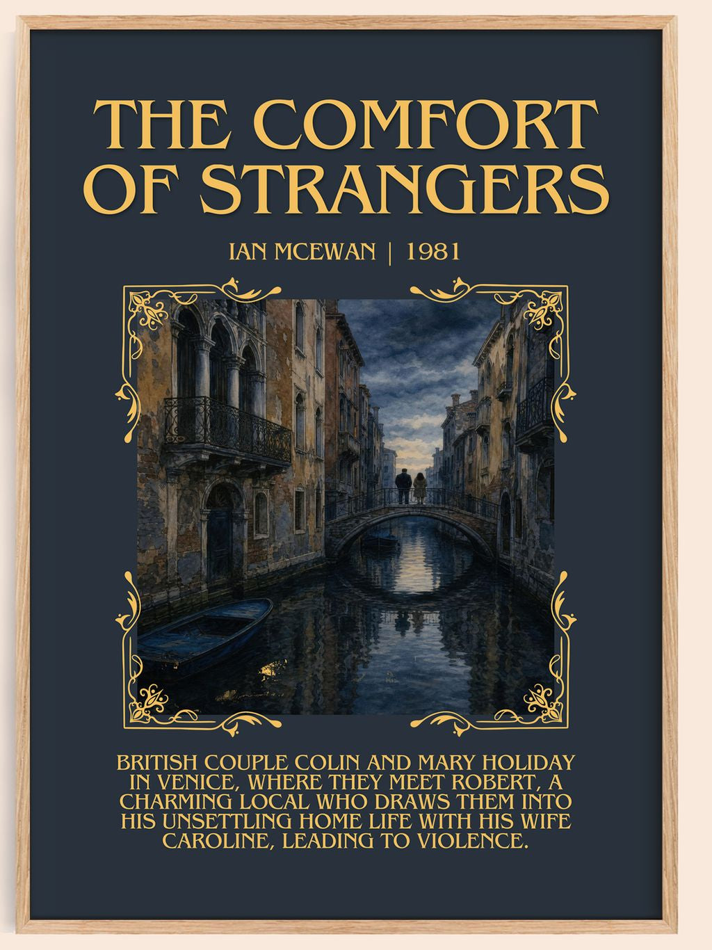 The Comfort of Strangers Minimalist Book Poster by Ian McEwan – book poster
