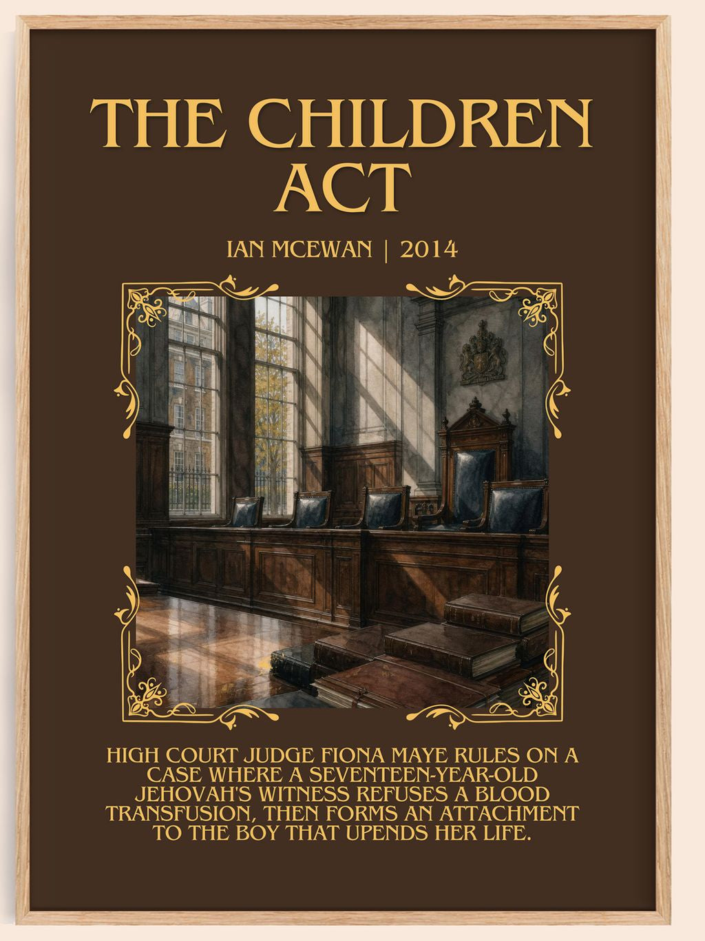 The Children Act Minimalist Book Poster by Ian McEwan – book poster