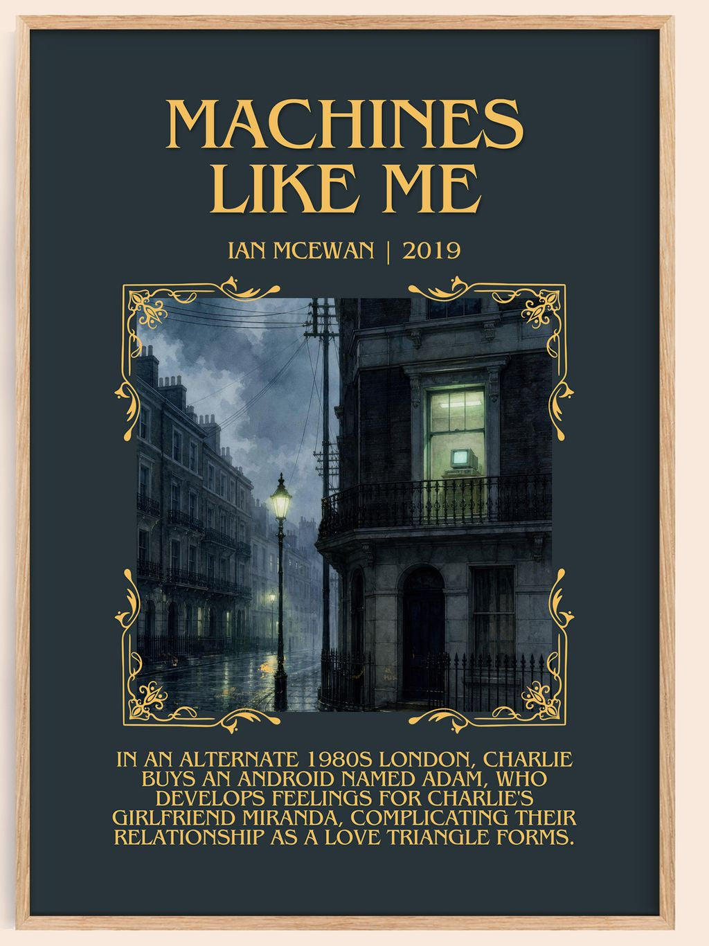 Machines Like Me Minimalist Book Poster by Ian McEwan – book poster