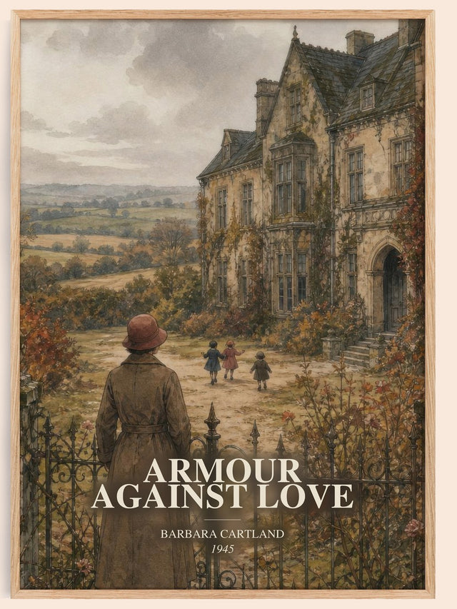 Armour Against Love Book Watercolour Illustration by Barbara Cartland