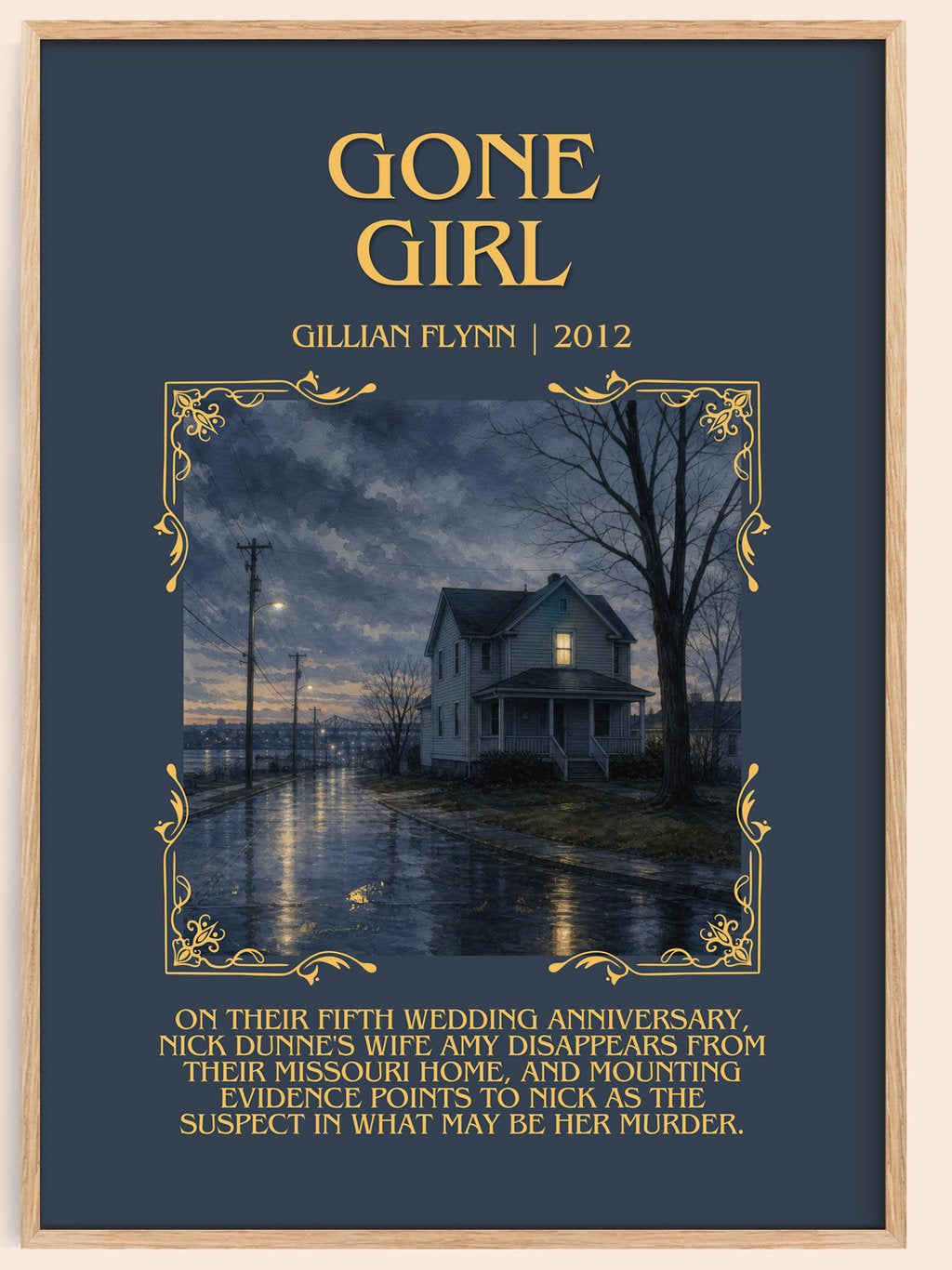 Gone Girl Minimalist Book Poster by Gillian Flynn – book poster