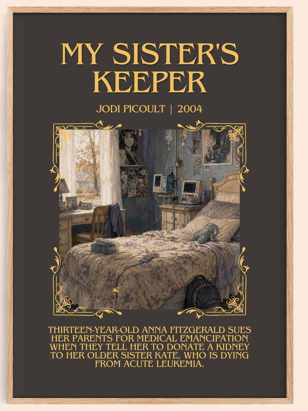 My Sister's Keeper Minimalist Book Poster by Jodi Picoult – book poster