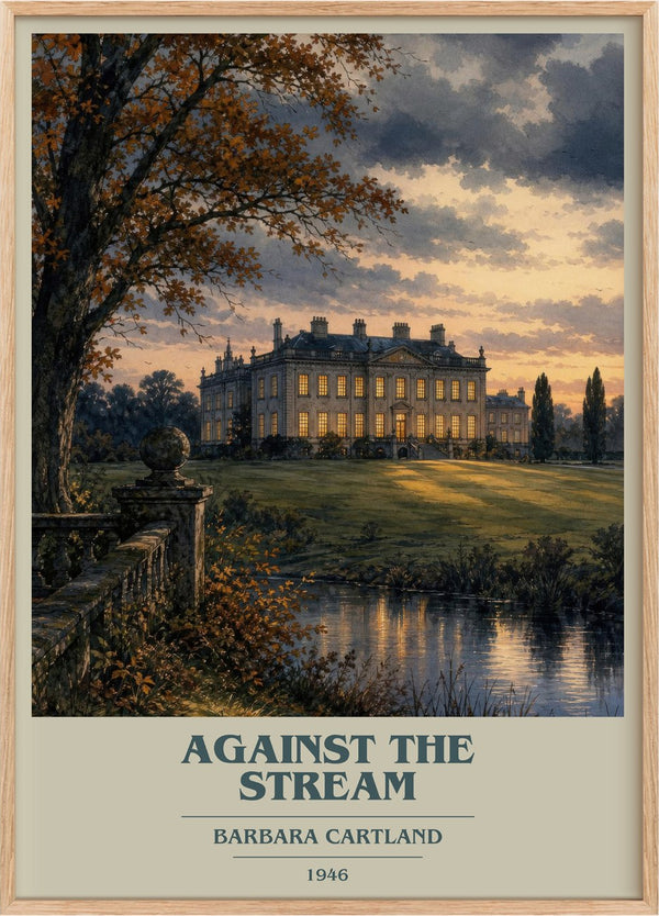 Against The Stream Book Cover Poster by Barbara Cartland