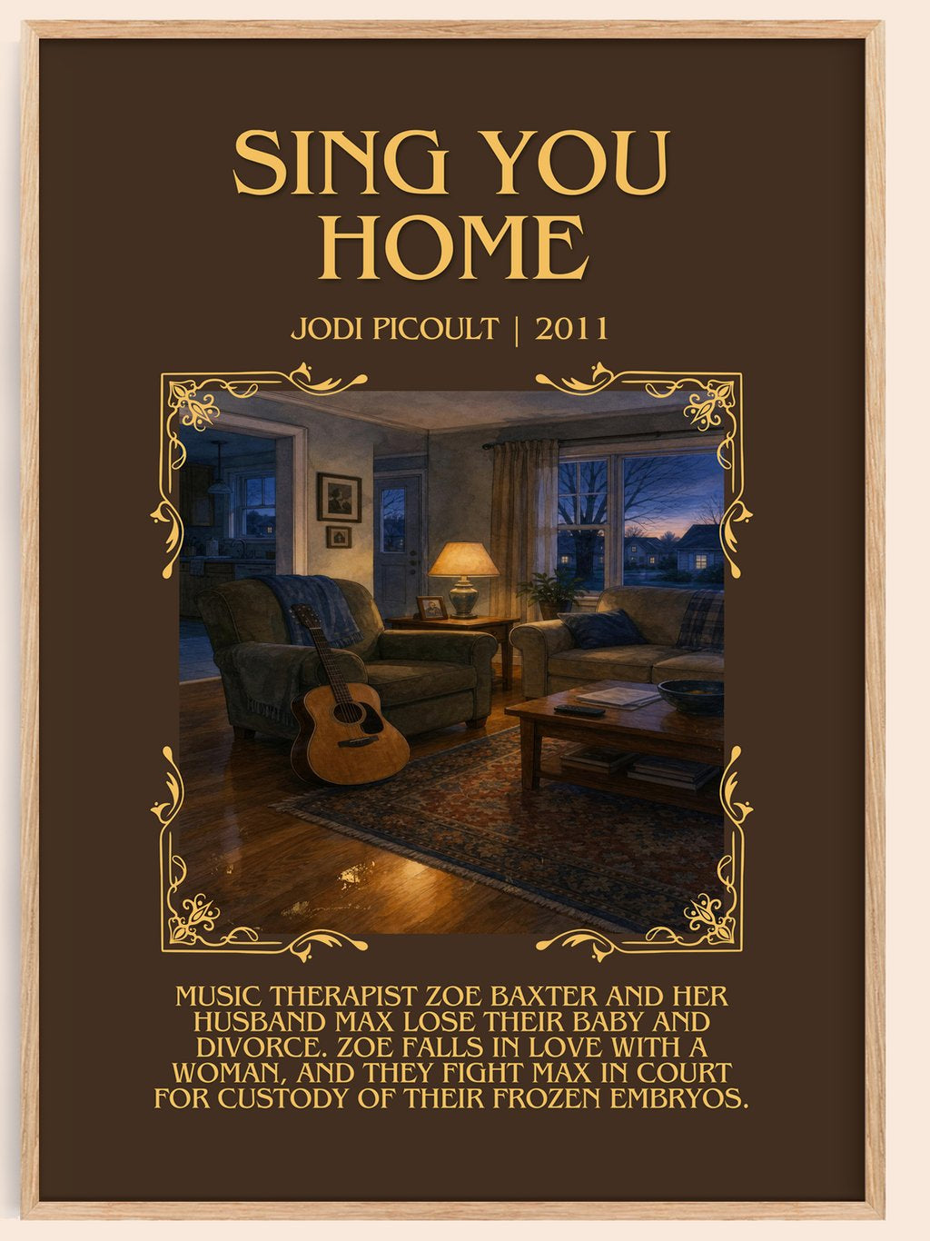 Sing You Home Minimalist Book Poster by Jodi Picoult – book poster