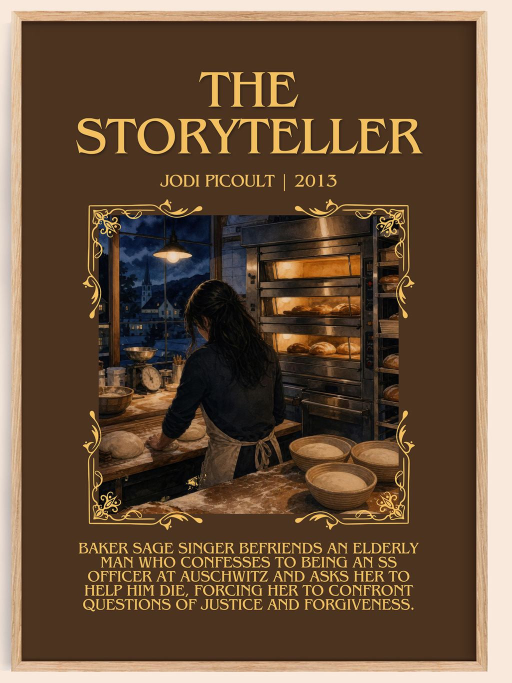 The Storyteller Minimalist Book Poster by Jodi Picoult – book poster
