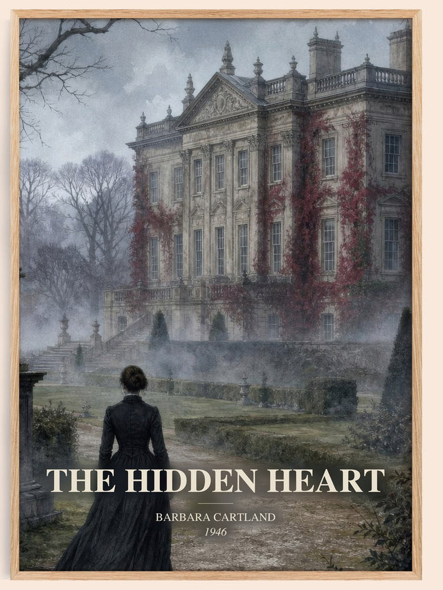 The Hidden Heart Book Watercolour Illustration by Barbara Cartland