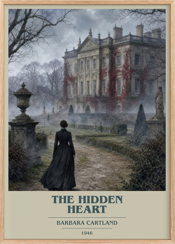 The Hidden Heart Book Cover Poster by Barbara Cartland