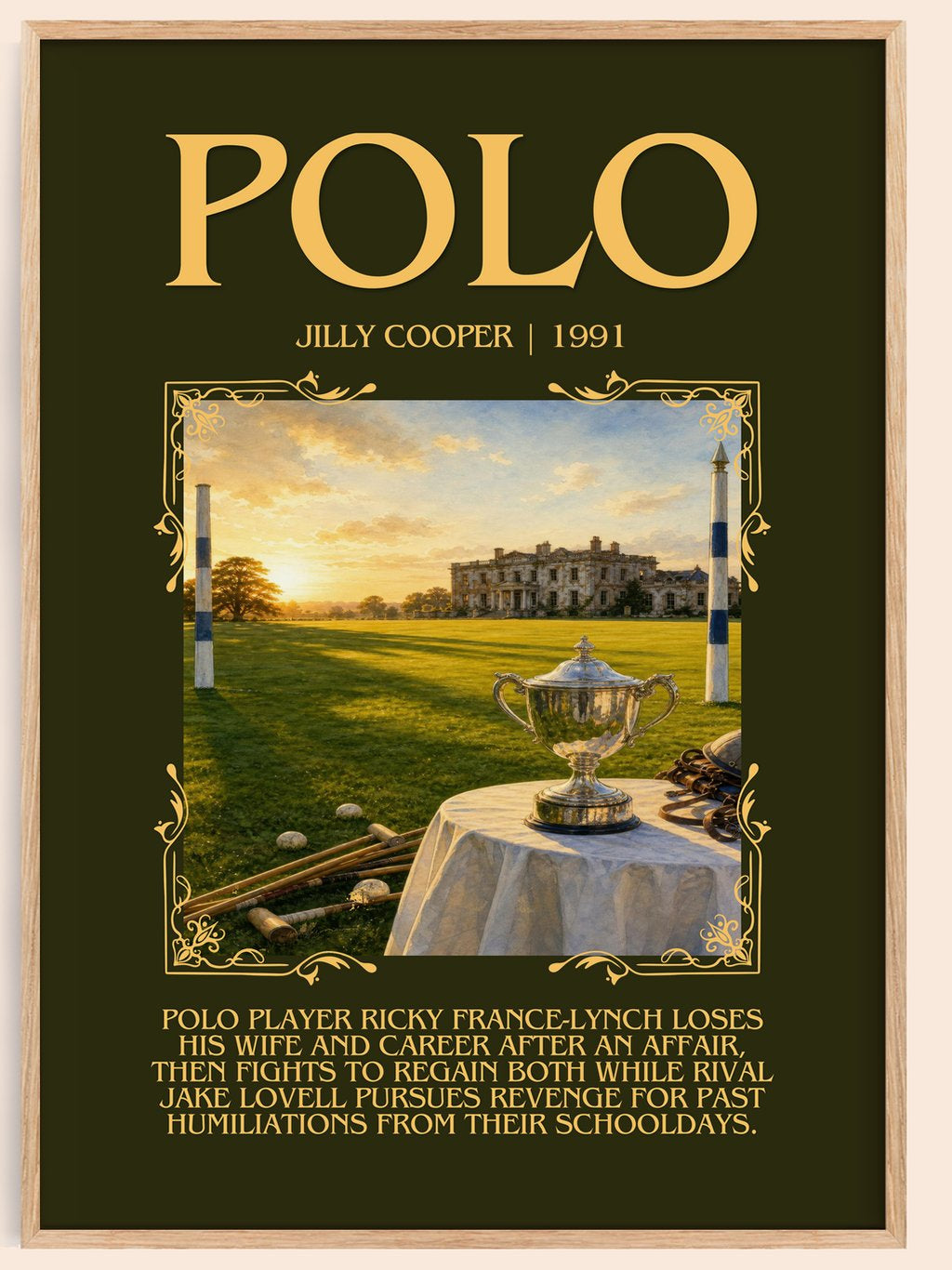 Polo Minimalist Book Poster by Jilly Cooper – book poster