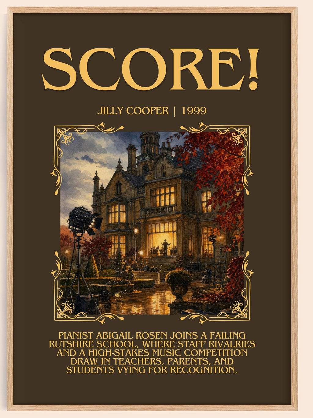 Score! Minimalist Book Poster by Jilly Cooper – book poster