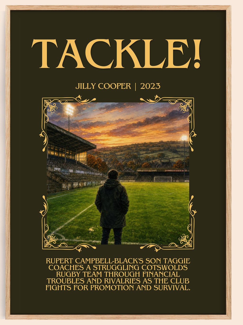 Tackle! Minimalist Book Poster by Jilly Cooper – book poster