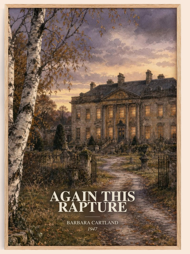 Again This Rapture Book Watercolour Illustration by Barbara Cartland