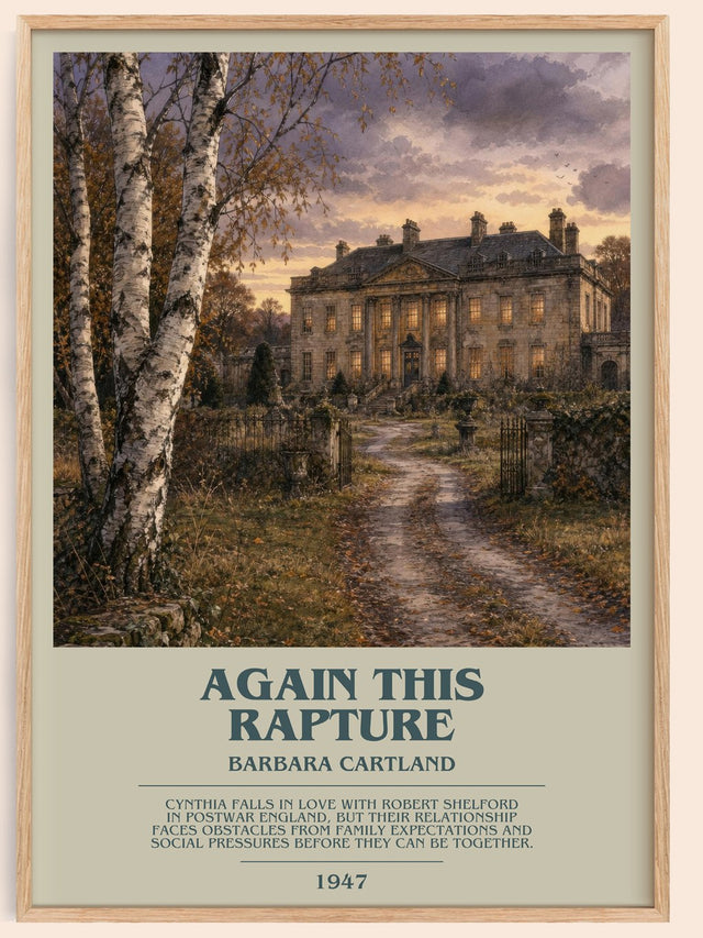Again This Rapture Bookish Wall Art by Barbara Cartland