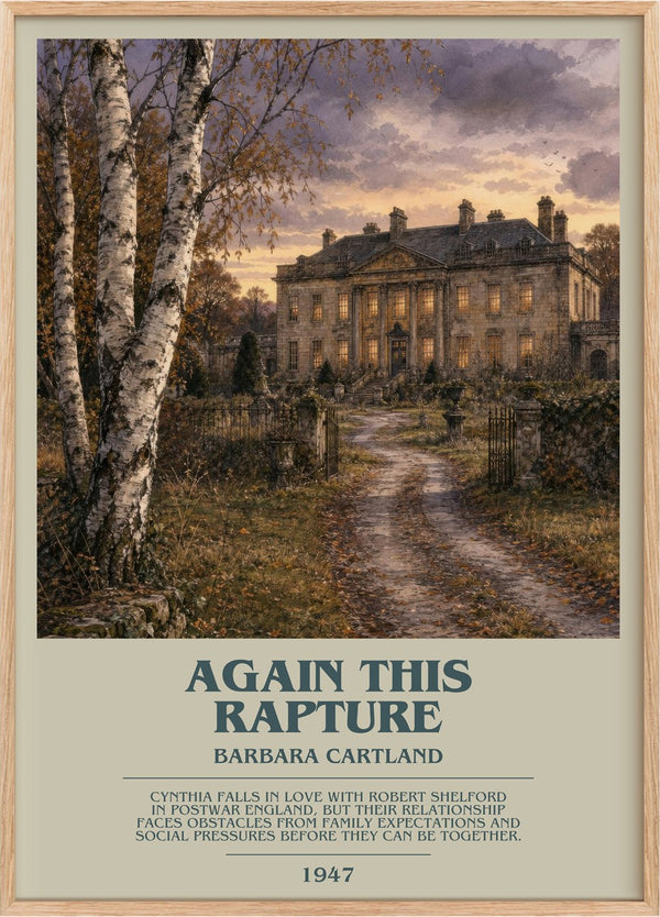 Again This Rapture Bookish Wall Art by Barbara Cartland
