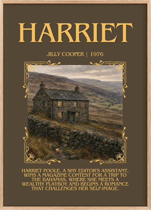 Harriet Minimalist Book Poster by Jilly Cooper