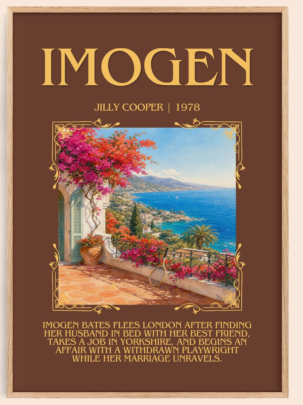 Imogen Minimalist Book Poster by Jilly Cooper – book poster