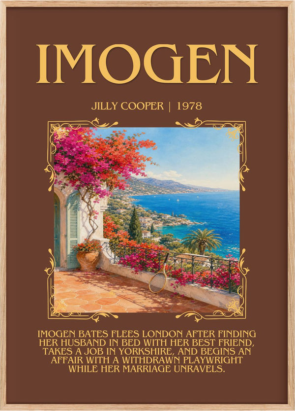 Imogen Minimalist Book Poster by Jilly Cooper