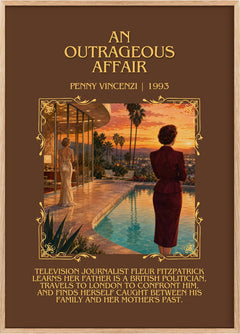 An Outrageous Affair Minimalist Book Poster by Penny Vincenzi