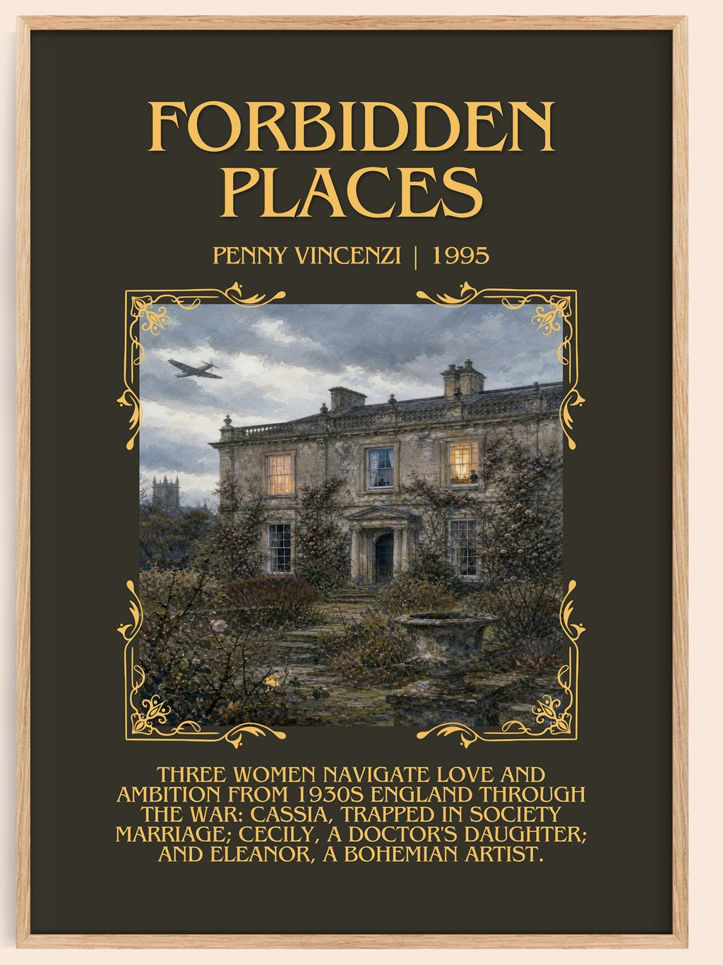 Forbidden Places Minimalist Book Poster by Penny Vincenzi – book poster