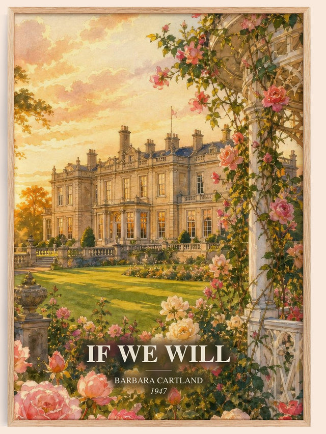 If We Will Book Watercolour Illustration by Barbara Cartland