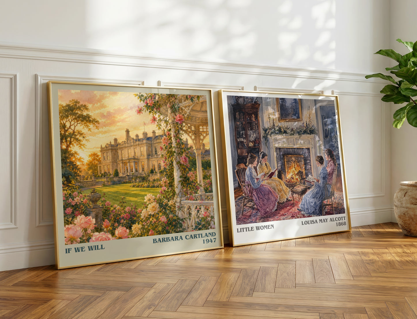 If We Will literary print on bookshelf – Barbara Cartland fan gift