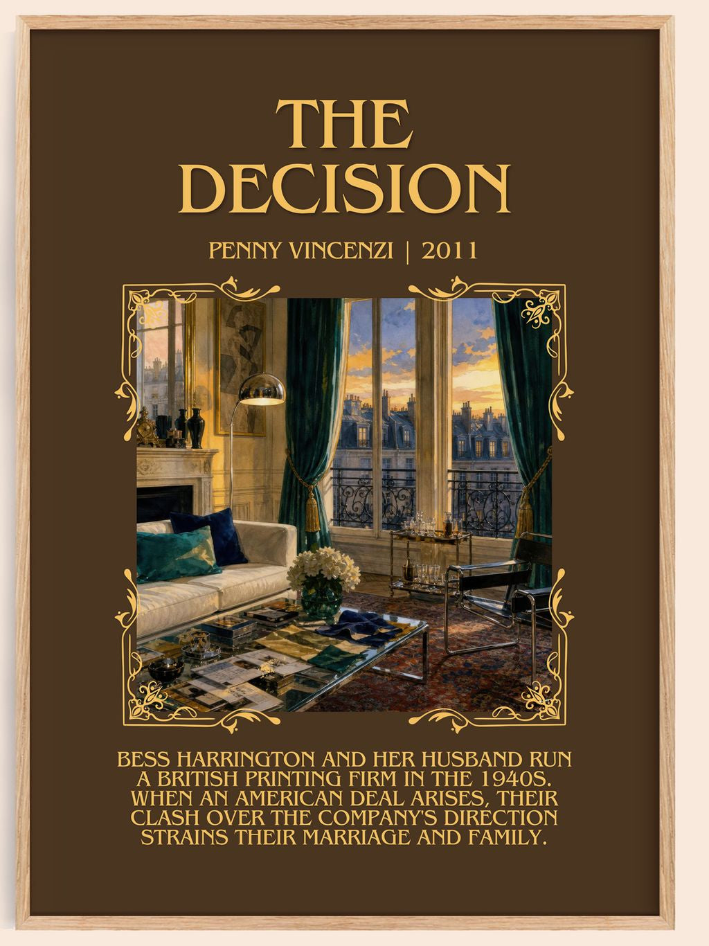 The Decision Minimalist Book Poster by Penny Vincenzi – book poster
