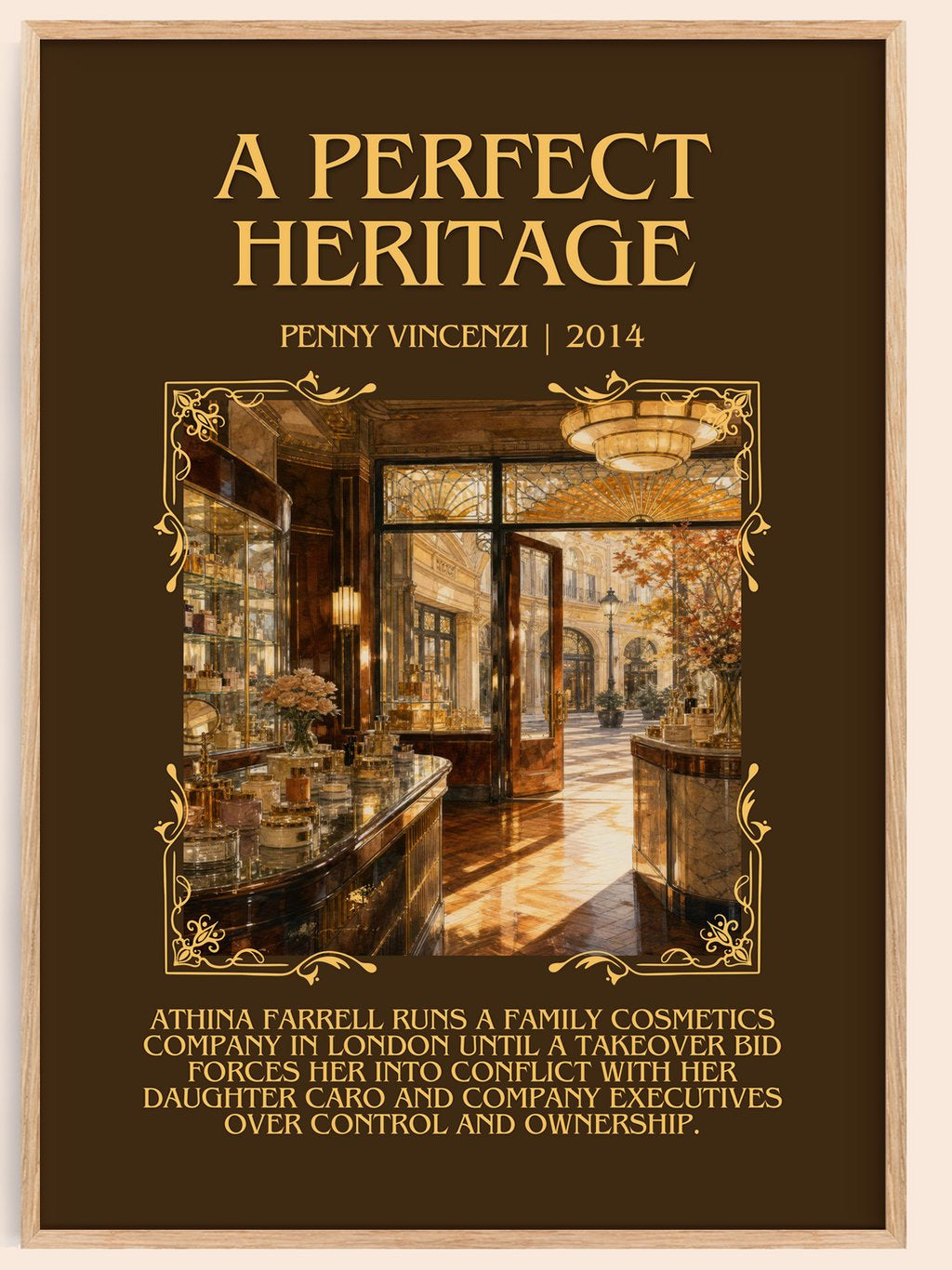 A Perfect Heritage Minimalist Book Poster by Penny Vincenzi – book poster