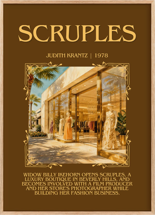 Scruples Minimalist Book Poster by Judith Krantz