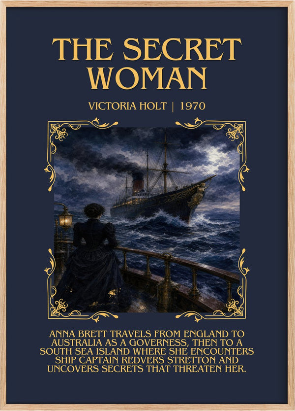 The Secret Woman Minimalist Book Poster by Victoria Holt