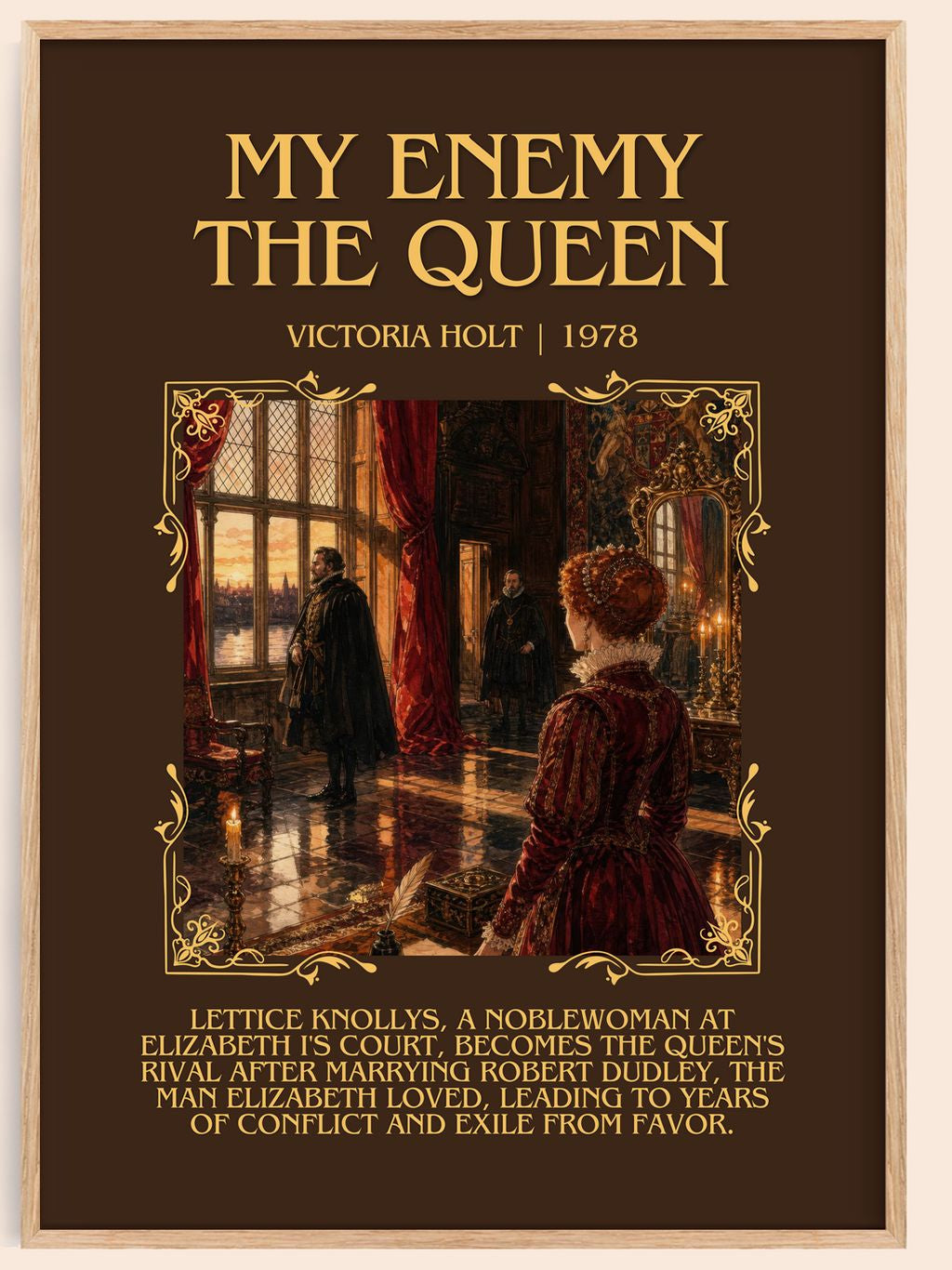 My Enemy the Queen Minimalist Book Poster by Victoria Holt – book poster