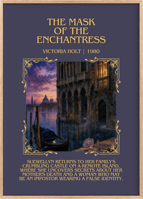 The Mask of the Enchantress Minimalist Book Poster by Victoria Holt
