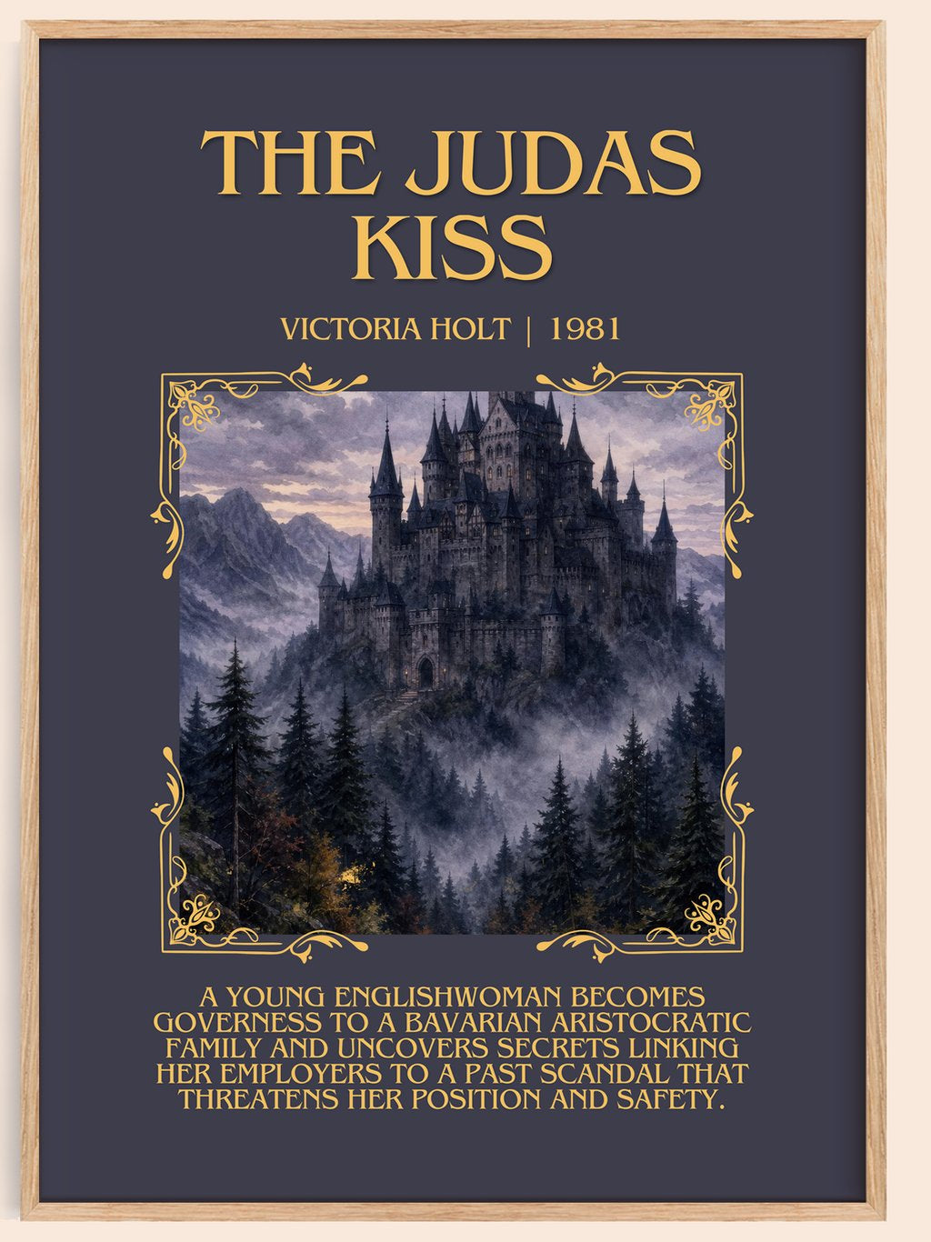 The Judas Kiss Minimalist Book Poster by Victoria Holt – book poster