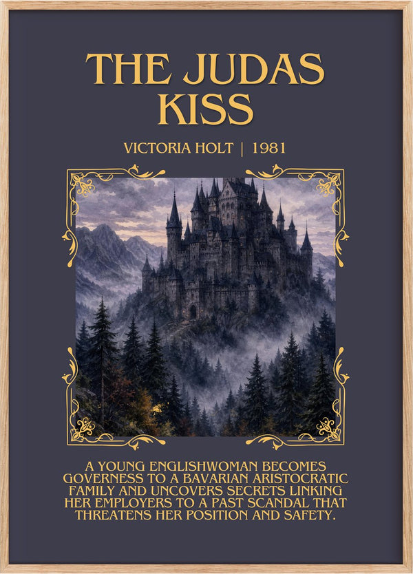 The Judas Kiss Minimalist Book Poster by Victoria Holt