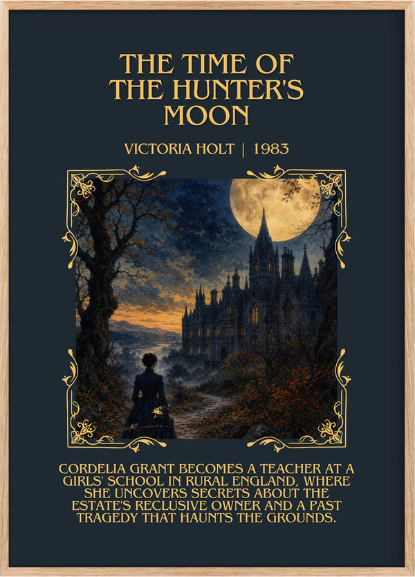 The Time of the Hunter's Moon Minimalist Book Poster by Victoria Holt