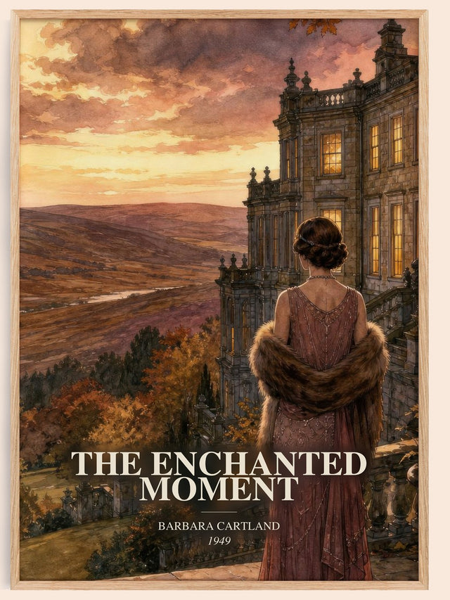 The Enchanted Moment Book Watercolour Illustration by Barbara Cartland