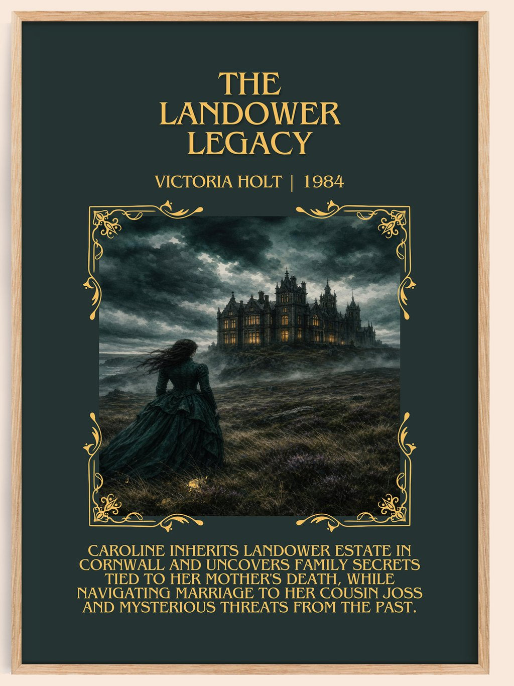 The Landower Legacy Minimalist Book Poster by Victoria Holt – book poster