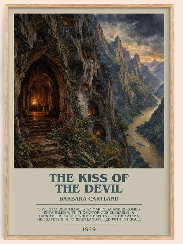The Kiss Of The Devil Bookish Wall Art by Barbara Cartland